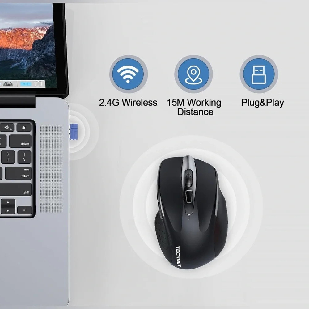 TECKNET Rechargeable Wireless Mouse,